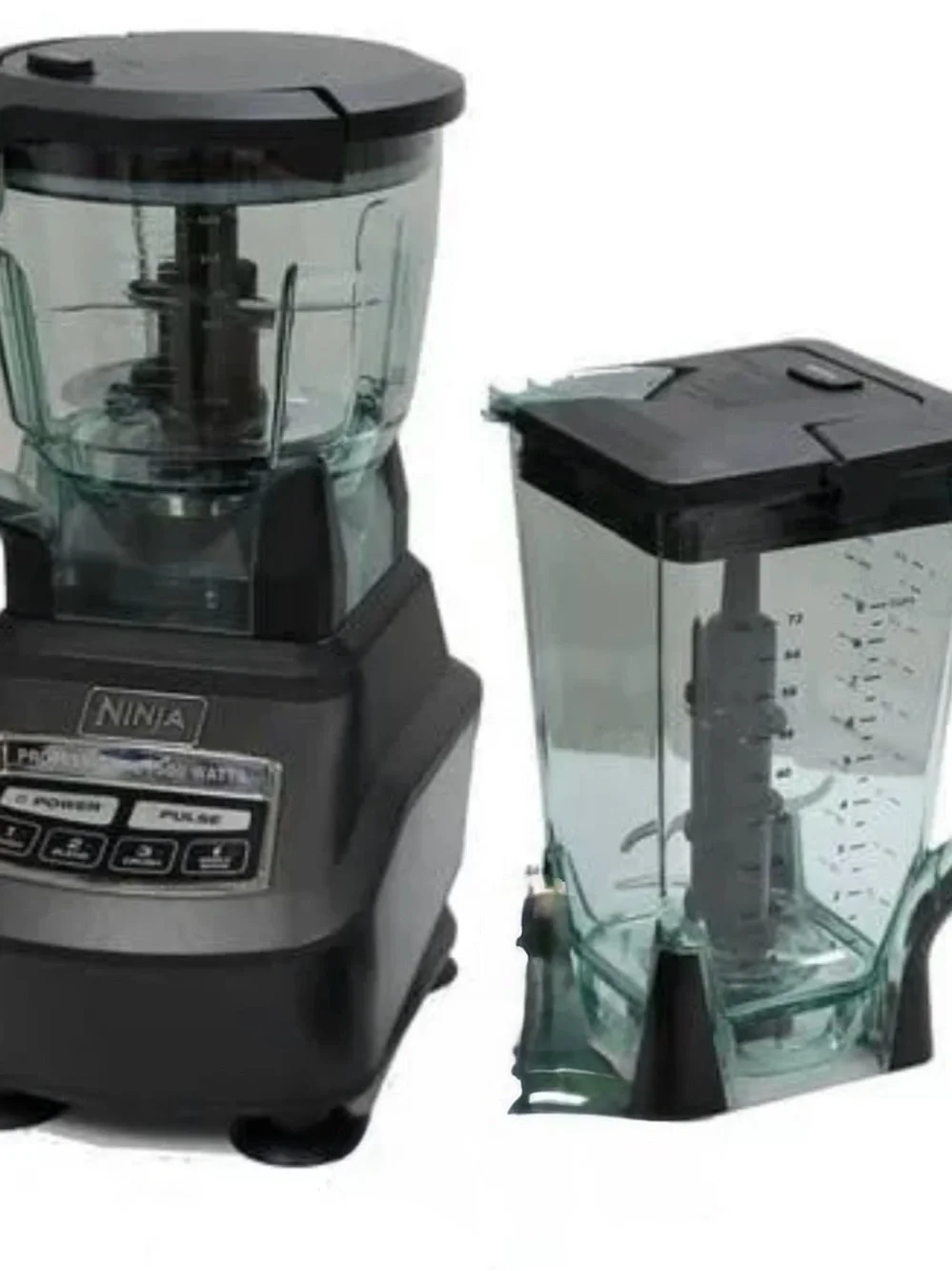 Ninja Compact Blender Base with Two Smoky Green Pitchers